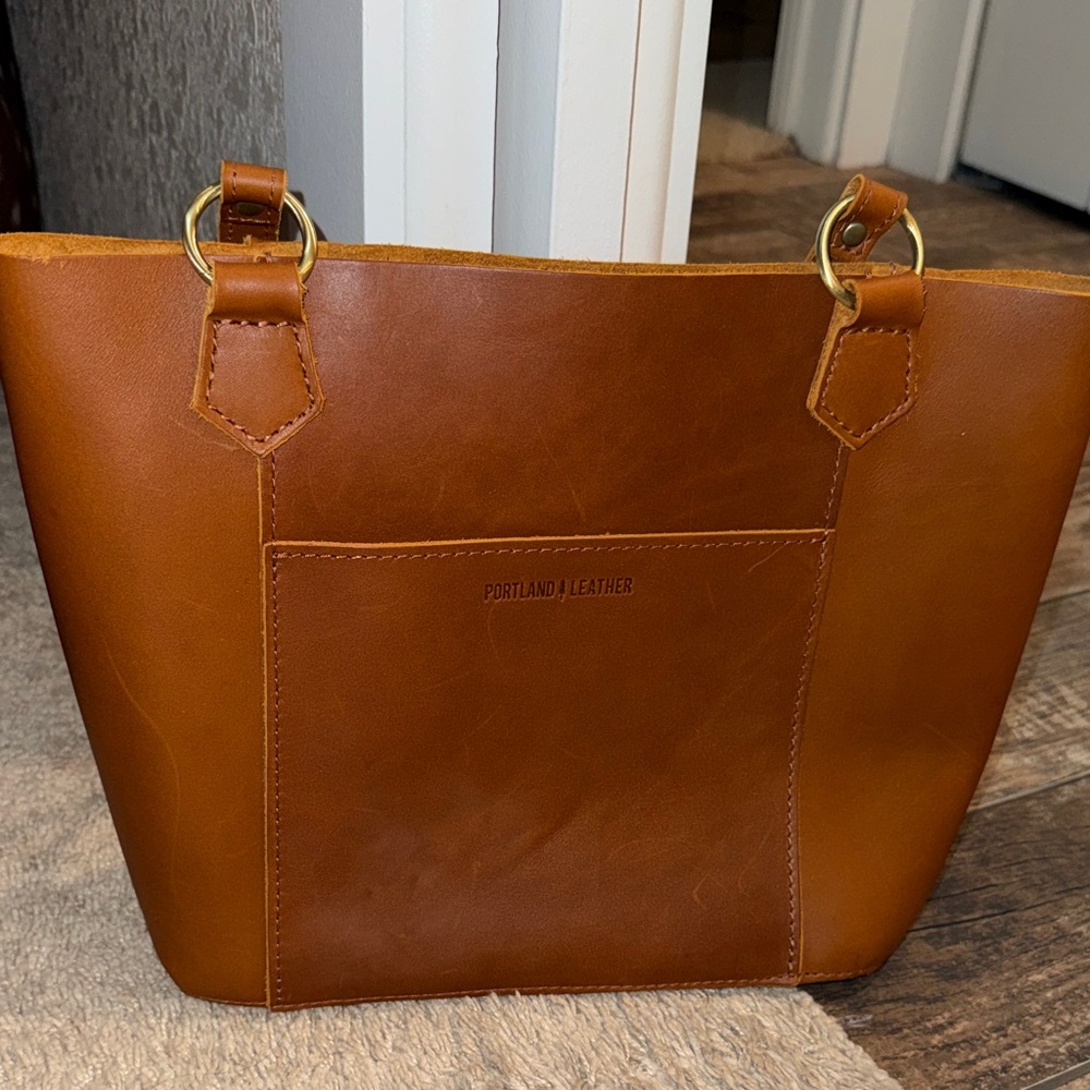 Portland Leather Rich Brown Tote Bag